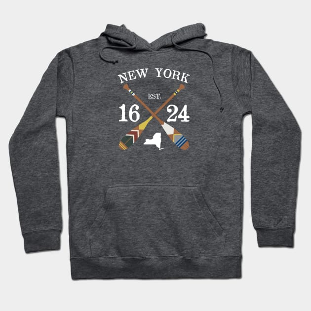 Paddle New York, NY Lake Life Painted Oars Hoodie by GreatLakesLocals